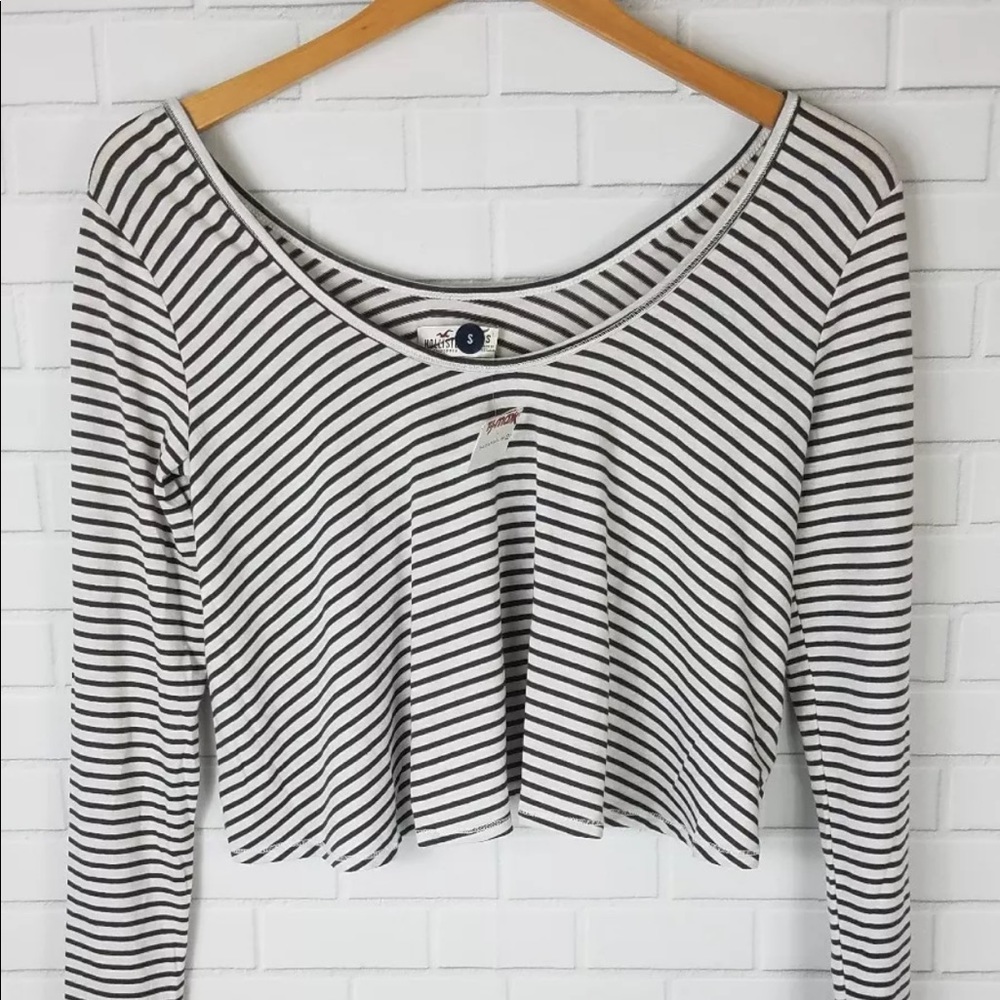 Hollister long sleeve shirt women small crop top - Picture 1 of 3